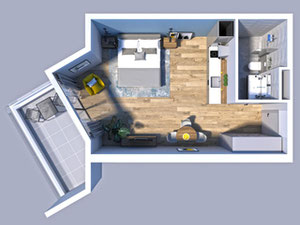 Studio Mziuri Gardens (Mziuri Gardens) — Wyszukiwarka nieruchomości od deweloperów i właścicieli GEOLN.COM. Zdjęcie 2