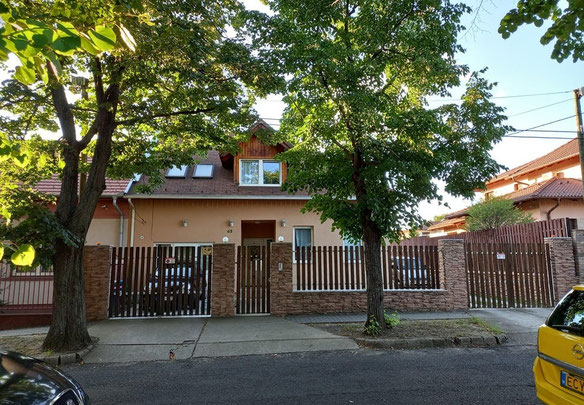 Hungary. Budapest. House with a garden.