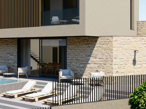 აშენებადი ვილა პირველ ხაზში ზღვის — უძრავი ქონების ყიდვა და მფლო ბელებისგან GEOLN.COM. ფოტო 3