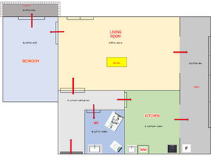 იყიდება 2 ოთახიანი ბინა (არა სტუდიო) — უძრავი ქონების ყიდვა და მფლო ბელებისგან GEOLN.COM. ფოტო 3
