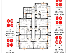 公寓 1 卧室 57 平方米，位于土耳其阿拉尼亚 — 来自开发商和业主的房地产搜索引擎 GEOLN.COM. 照片 18