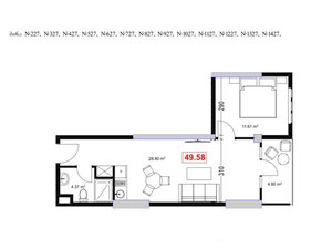 工作室+卧室(1+1) — 来自开发商和业主的房地产搜索引擎 GEOLN.COM. 照片 2