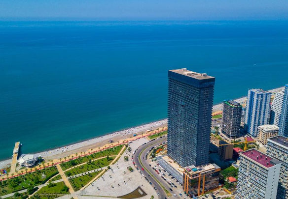 Студия на первой линии в комплексе Orbi Beach, Батуми 
