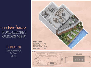 2 卧室公寓 37 平方米，位于土耳其阿拉尼亚 — 来自开发商和业主的房地产搜索引擎 GEOLN.COM. 照片 33
