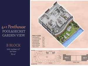 2 卧室公寓 37 平方米，位于土耳其阿拉尼亚 — 来自开发商和业主的房地产搜索引擎 GEOLN.COM. 照片 23