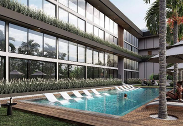 דירה מודרנית עם בריכה