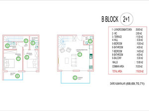 公寓 55 平方米，位于土耳其阿拉尼亚 — 来自开发商和业主的房地产搜索引擎 GEOLN.COM. 照片 57