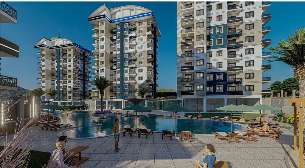 公寓 1 卧室 51 平方米，位于土耳其阿拉尼亚 — 来自开发商和业主的房地产搜索引擎 GEOLN.COM. 照片 1