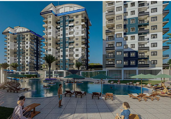 Апартаменти 1 спальня 51 м² в Аланьї, Туреччина