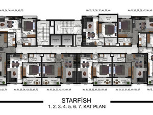公寓 1 卧室 40 平方米，位于土耳其阿拉尼亚 — 来自开发商和业主的房地产搜索引擎 GEOLN.COM. 照片 71