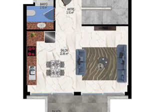 ბინა 1 ოთახიანი 55 მ² ალანიაში, თურქეთი — უძრავი ქონების ყიდვა და მფლო ბელებისგან GEOLN.COM. ფოტო 37