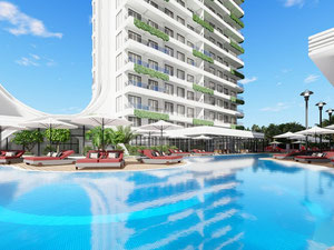 公寓 55 平方米，位于土耳其阿拉尼亚 — 来自开发商和业主的房地产搜索引擎 GEOLN.COM. 照片 12