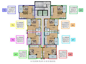 公寓 1 卧室 51 平方米，位于土耳其阿拉尼亚 — 来自开发商和业主的房地产搜索引擎 GEOLN.COM. 照片 21