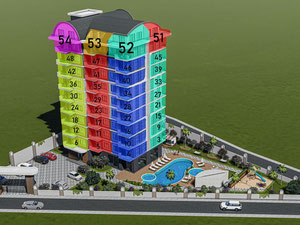 公寓 1 卧室 93 平方米，位于土耳其阿拉尼亚 — 来自开发商和业主的房地产搜索引擎 GEOLN.COM. 照片 12