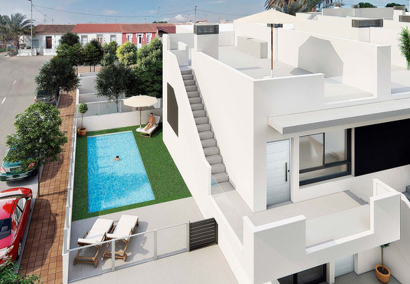 Bungalow 2 sypialnie 58 m² w Lo Pagan, Hiszpania