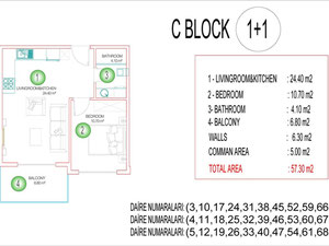 公寓 55 平方米，位于土耳其阿拉尼亚 — 来自开发商和业主的房地产搜索引擎 GEOLN.COM. 照片 49