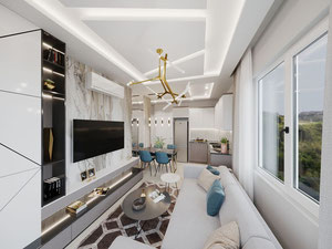 公寓 1 卧室 40 平方米，位于土耳其阿拉尼亚 — 来自开发商和业主的房地产搜索引擎 GEOLN.COM. 照片 39