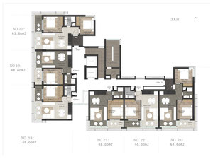 公寓 1 卧室 48 平方米，位于土耳其阿拉尼亚 — 来自开发商和业主的房地产搜索引擎 GEOLN.COM. 照片 20