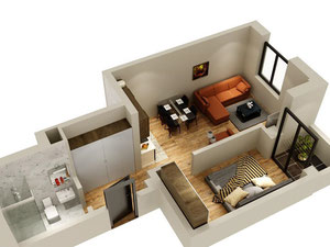 Samgori的2间卧室的公寓。买公寓在第比利斯，Samgori — 来自开发商和业主的房地产搜索引擎 GEOLN.COM. 照片 5