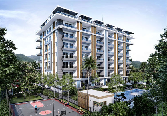 Апартаменти 1 спальня 52 м² в Аланії, Туреччина