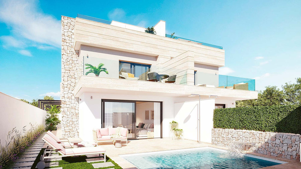 Townhouse 3 bedrooms 151 m² in San Pedro del Pinatar, Spain — Find off-plan property or real estate resale directly from developers and owners GEOLN.COM. Photo 1