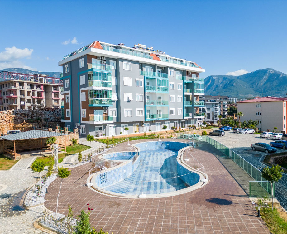 在阿拉尼亚 Oba 出售地中海沿岸的一居室公寓 — 来自开发商和业主的房地产搜索引擎 GEOLN.COM. 照片 1