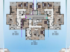 公寓 3 间卧室 170 平方米，位于土耳其阿拉尼亚 — 来自开发商和业主的房地产搜索引擎 GEOLN.COM. 照片 19