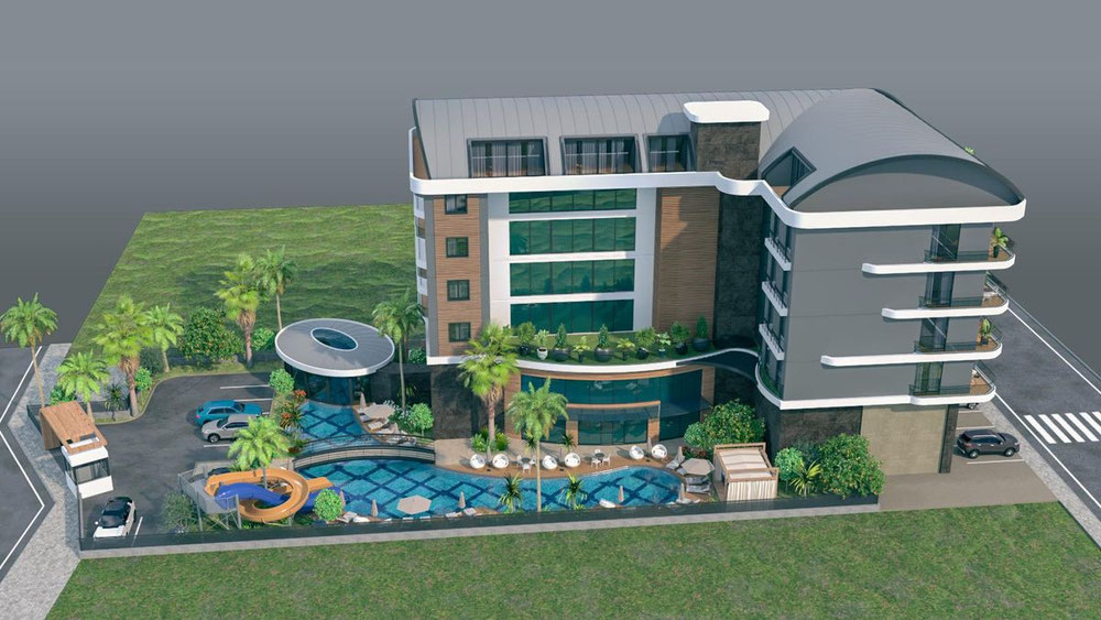 公寓 1 卧室 40 平方米，位于土耳其阿拉尼亚 — 来自开发商和业主的房地产搜索引擎 GEOLN.COM. 照片 1