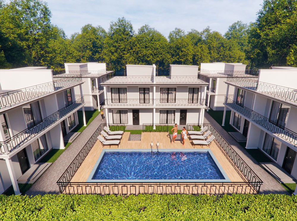 იყიდება 3 სართულიანი ძვირადღირებული თაუნჰაუსი ბათუმში — უძრავი ქონების ყიდვა და მფლო ბელებისგან GEOLN.COM. ფოტო 1