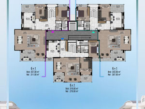 公寓 3 间卧室 170 平方米，位于土耳其阿拉尼亚 — 来自开发商和业主的房地产搜索引擎 GEOLN.COM. 照片 17