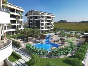 ბინა 1 ოთახიანი 55 მ² ალანიაში — უძრავი ქონების ყიდვა და მფლო ბელებისგან GEOLN.COM. ფოტო 2