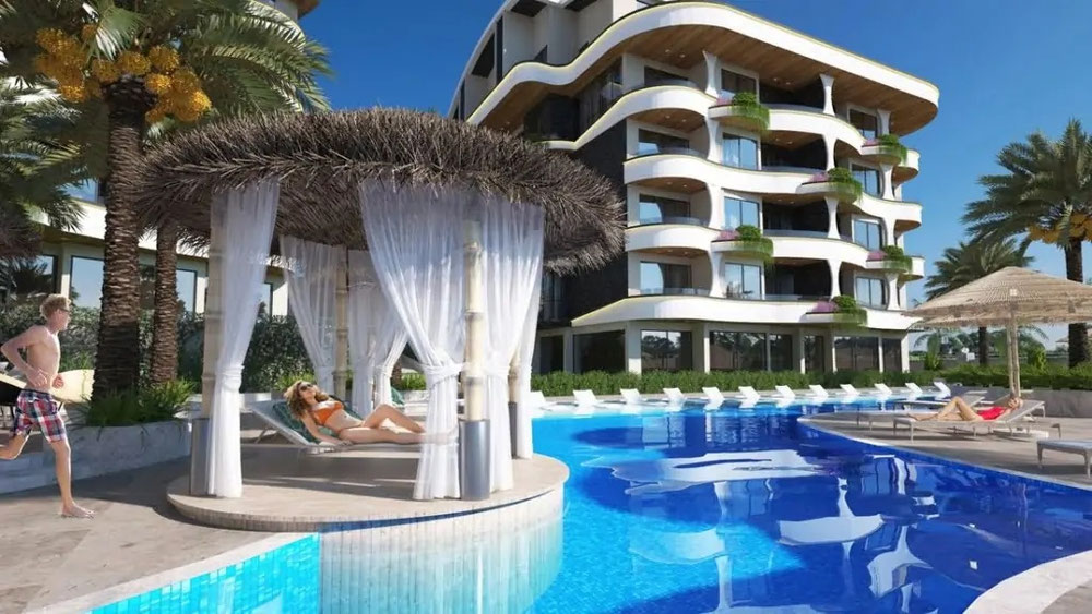 ბინა 1 ოთახიანი 55 მ² ალანიაში — უძრავი ქონების ყიდვა და მფლო ბელებისგან GEOLN.COM. ფოტო 1