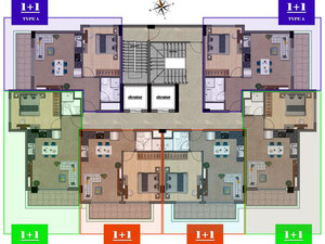 公寓 1 卧室 58 平方米，位于土耳其阿拉尼亚 — 来自开发商和业主的房地产搜索引擎 GEOLN.COM. 照片 26