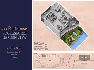 2 卧室公寓 37 平方米，位于土耳其阿拉尼亚 — 来自开发商和业主的房地产搜索引擎 GEOLN.COM. 照片 34