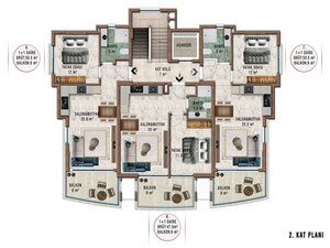 公寓 1 卧室 175 平方米，位于土耳其阿拉尼亚 — 来自开发商和业主的房地产搜索引擎 GEOLN.COM. 照片 27