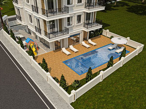 公寓 1 卧室 41 平方米，位于土耳其阿拉尼亚 — 来自开发商和业主的房地产搜索引擎 GEOLN.COM. 照片 4