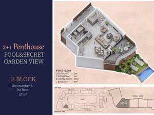 2 卧室公寓 37 平方米，位于土耳其阿拉尼亚 — 来自开发商和业主的房地产搜索引擎 GEOLN.COM. 照片 19