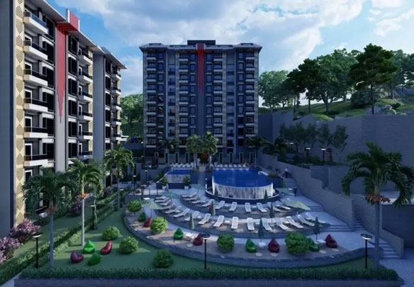 Апартаменти 2 спальні 75 м² в Аланії