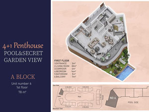 2 卧室公寓 37 平方米，位于土耳其阿拉尼亚 — 来自开发商和业主的房地产搜索引擎 GEOLN.COM. 照片 30