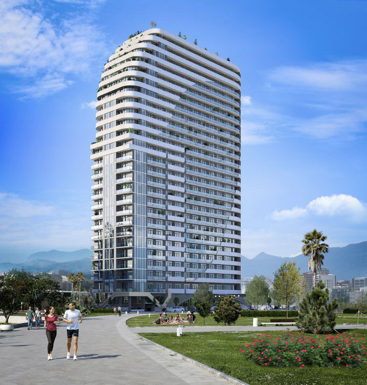 公寓60.5平方米，位于巴图米，住宅综合体STEPS，距离海洋和公园300米 — 来自开发商和业主的房地产搜索引擎 GEOLN.COM. 照片 1