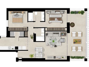 ბინა 2 ოთახიანი 98 მ² სან როკეში, ესპანეთში — უძრავი ქონების ყიდვა და მფლო ბელებისგან GEOLN.COM. ფოტო 24