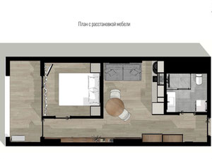 大工作室，功能类似于欧式双人间，位于英雄大道，享有壮观的体育场和山脉景观！ — 来自开发商和业主的房地产搜索引擎 GEOLN.COM. 照片 5