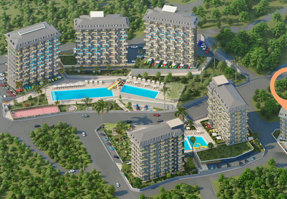 Апартаменти 1 спальня 55 м² в Аланьї, Туреччина