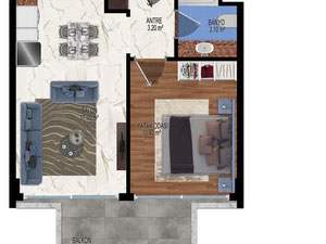 ბინა 1 ოთახიანი 55 მ² ალანიაში, თურქეთი — უძრავი ქონების ყიდვა და მფლო ბელებისგან GEOLN.COM. ფოტო 45