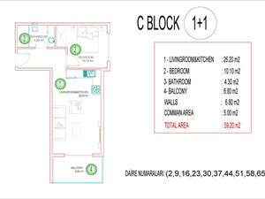 公寓 55 平方米，位于土耳其阿拉尼亚 — 来自开发商和业主的房地产搜索引擎 GEOLN.COM. 照片 50