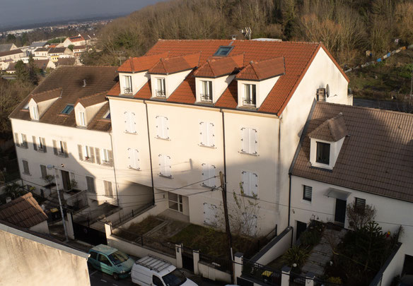 Apartment building in the suburbs of Paris