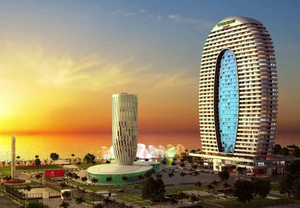 Продается 1-комнатная квартира в Courtyard Marriott Batumi.