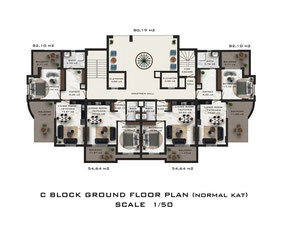 公寓 1 卧室 52 平方米，位于土耳其阿拉尼亚 — 来自开发商和业主的房地产搜索引擎 GEOLN.COM. 照片 63