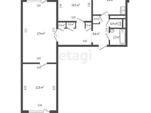 Apartamento de tres habitaciones en el centro de Minsk — Encuentre propiedades fuera del plan o reventa de bienes inmuebles directamente de desarrolladores y propietarios GEOLN.COM. Foto 2