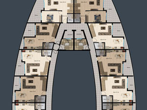 Апартаменти 1 спальня 54 м² в Аланії, Туреччина — Пошуковик нерухомості від забудовників і власників GEOLN.COM. Фото 13